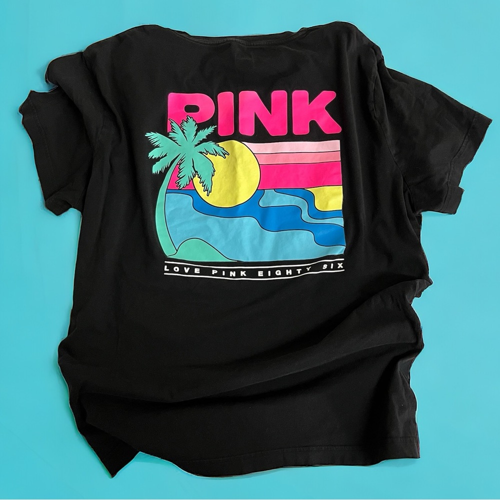 PINK Short Sleeved Campus Tee